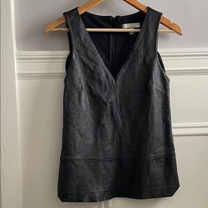 Banana Republic Leather vest with zipper- Petite 6
